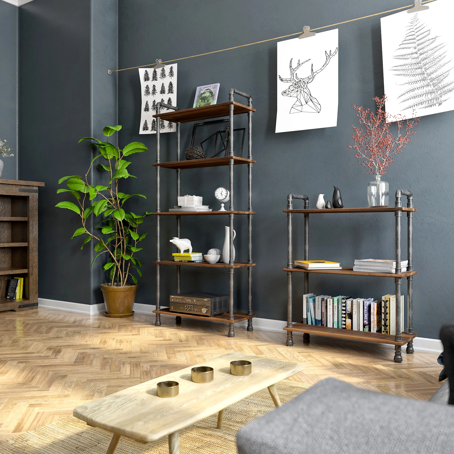 Bookcase 3D product render